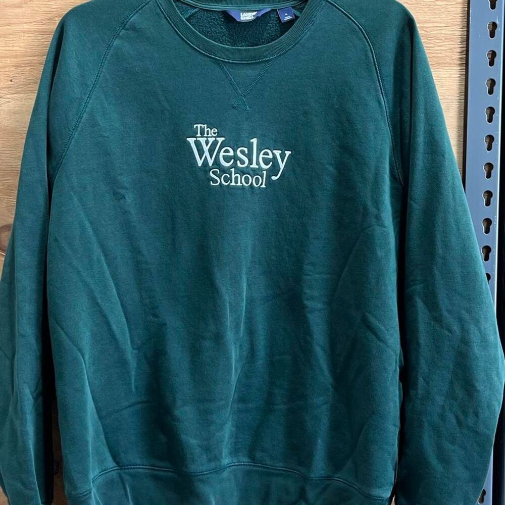 Lands-end Men's Green and Blue Sweatshirt